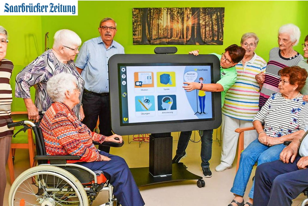Saarbrücker Zeitung v. 29.07.2025: Der neue „Aktivitäts-Tisch“ der Caritas-Tagespflege in Differten