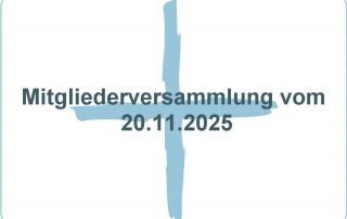 Hellblaues Kreuz als Icon des KPFV-Wadgassen mit der Beitragsüberschrift: Mitgliederversammlung vom 20.11.2025